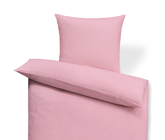 Leinen-Bettwäsche, rosé, Normalgröße
