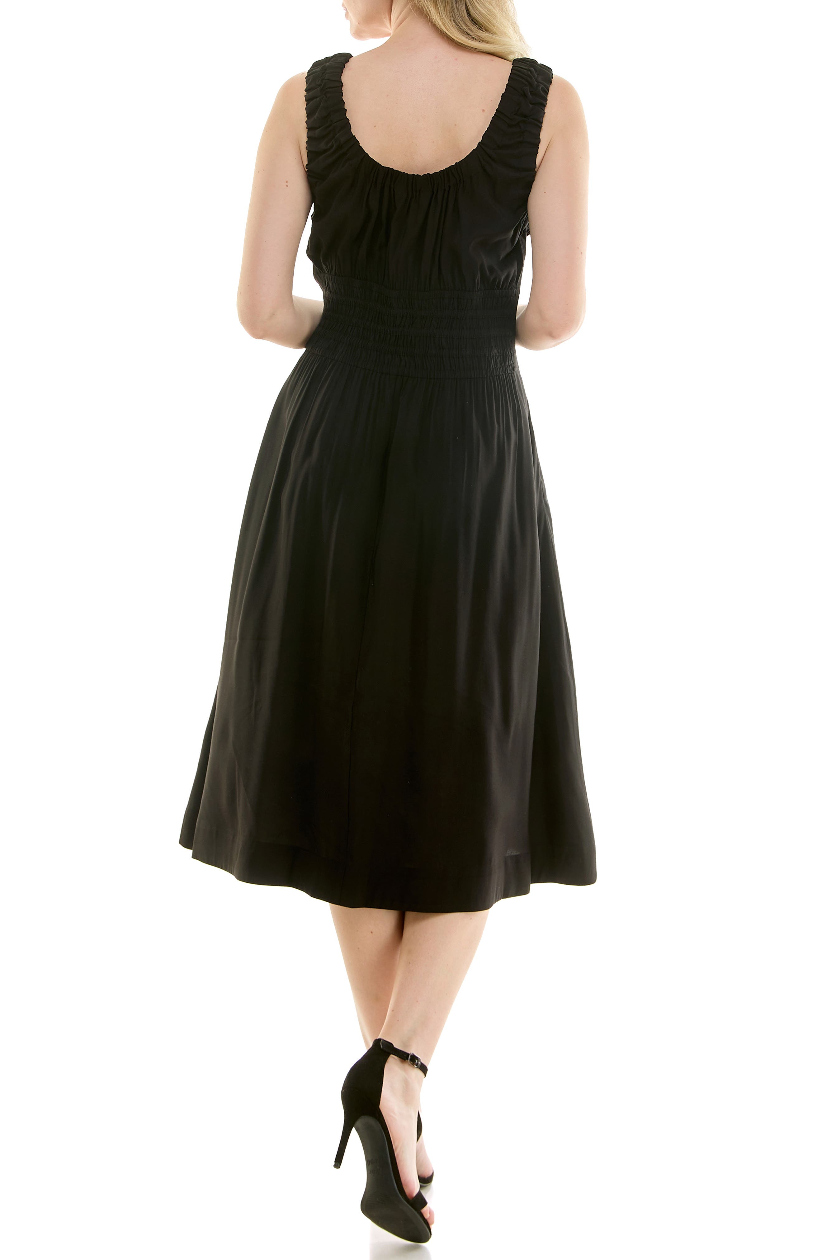 Nicole Miller Smocked Waist Tank Dress