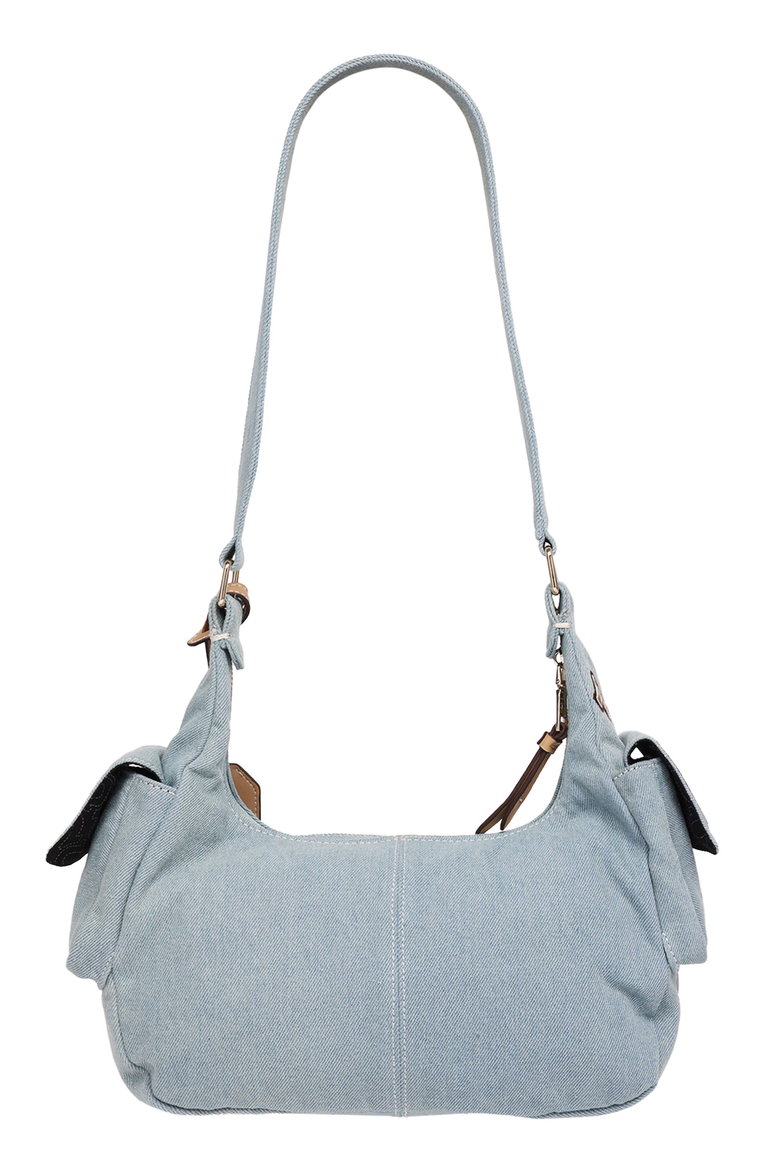 True Religion Multipatch Denim Hobo Bag