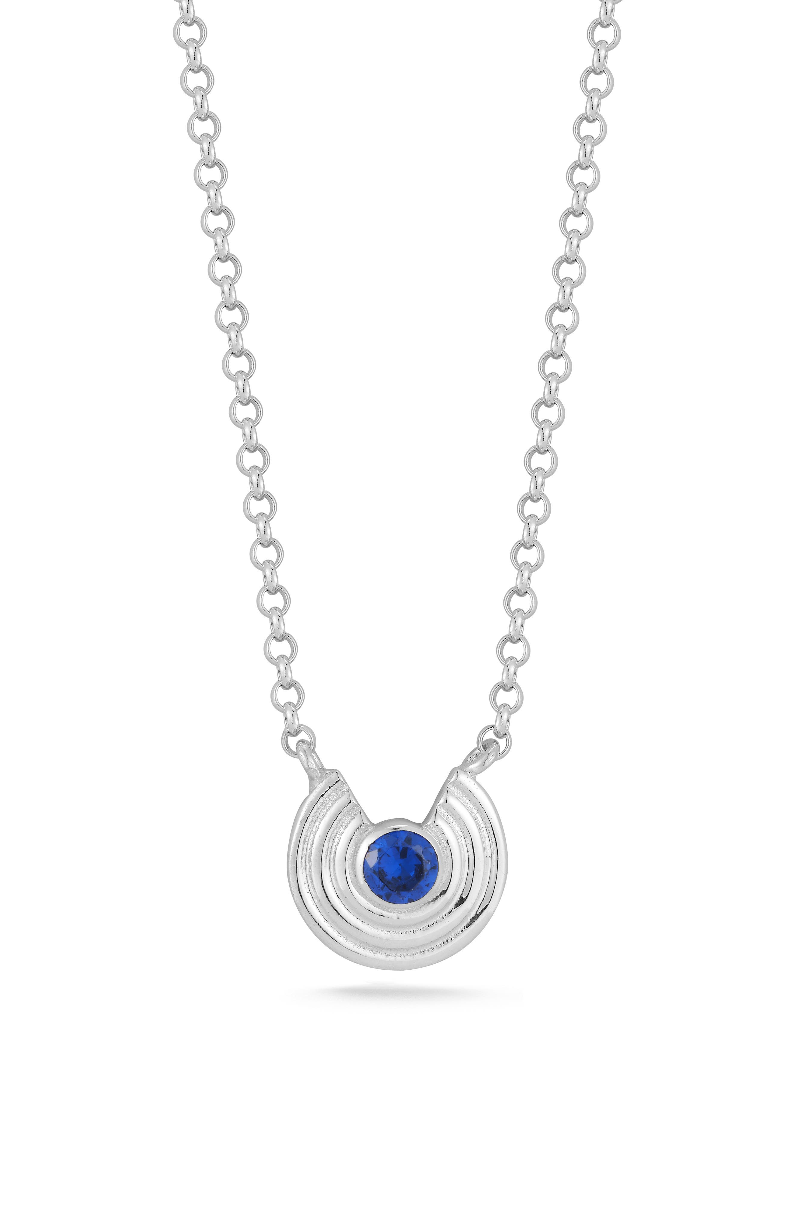 SPHERA MILANO Cubic Zirconia Circle Pendant Necklace