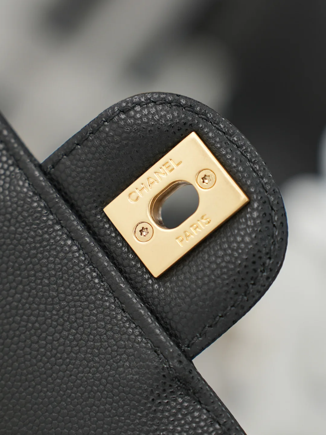 Chanel Black Grained Leather Shoulder Bag product photo from LabelPicks