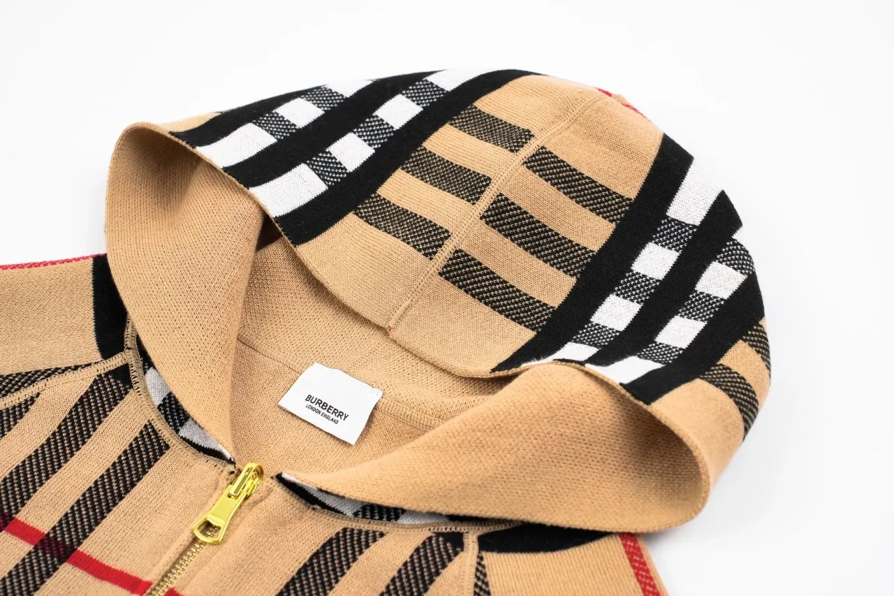Burberry Beige Check Equestrian Knight Reversible Hooded Jacket product photo from LabelPicks