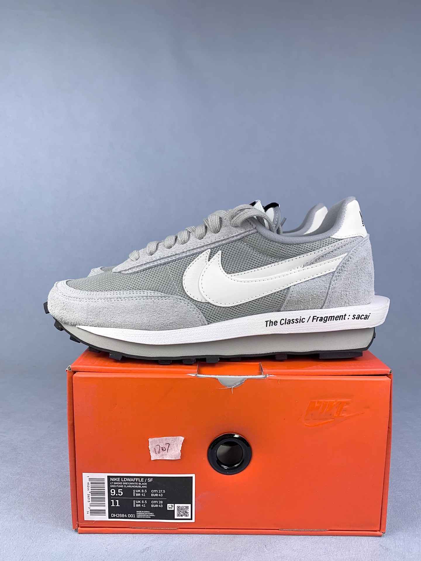 Fragment Design x sacai x Nike LDWaffle “Light Smoke Grey” - Light Smoke Grey/White/Black