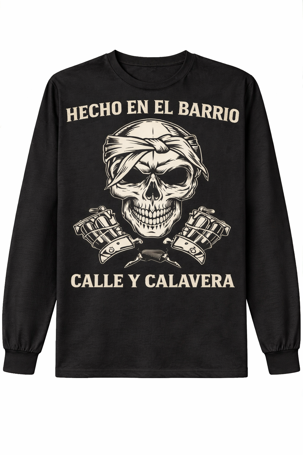 Remera “Hecho en el Barrio” – Calle y Calavera