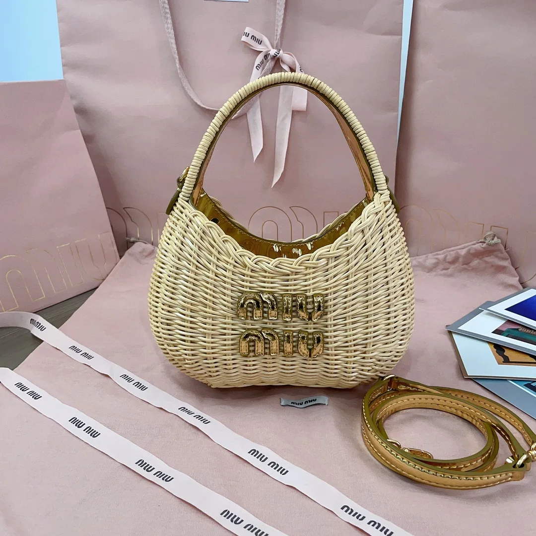Miu Miu Woven Leather Shoulder Bag product photo from LabelPicks