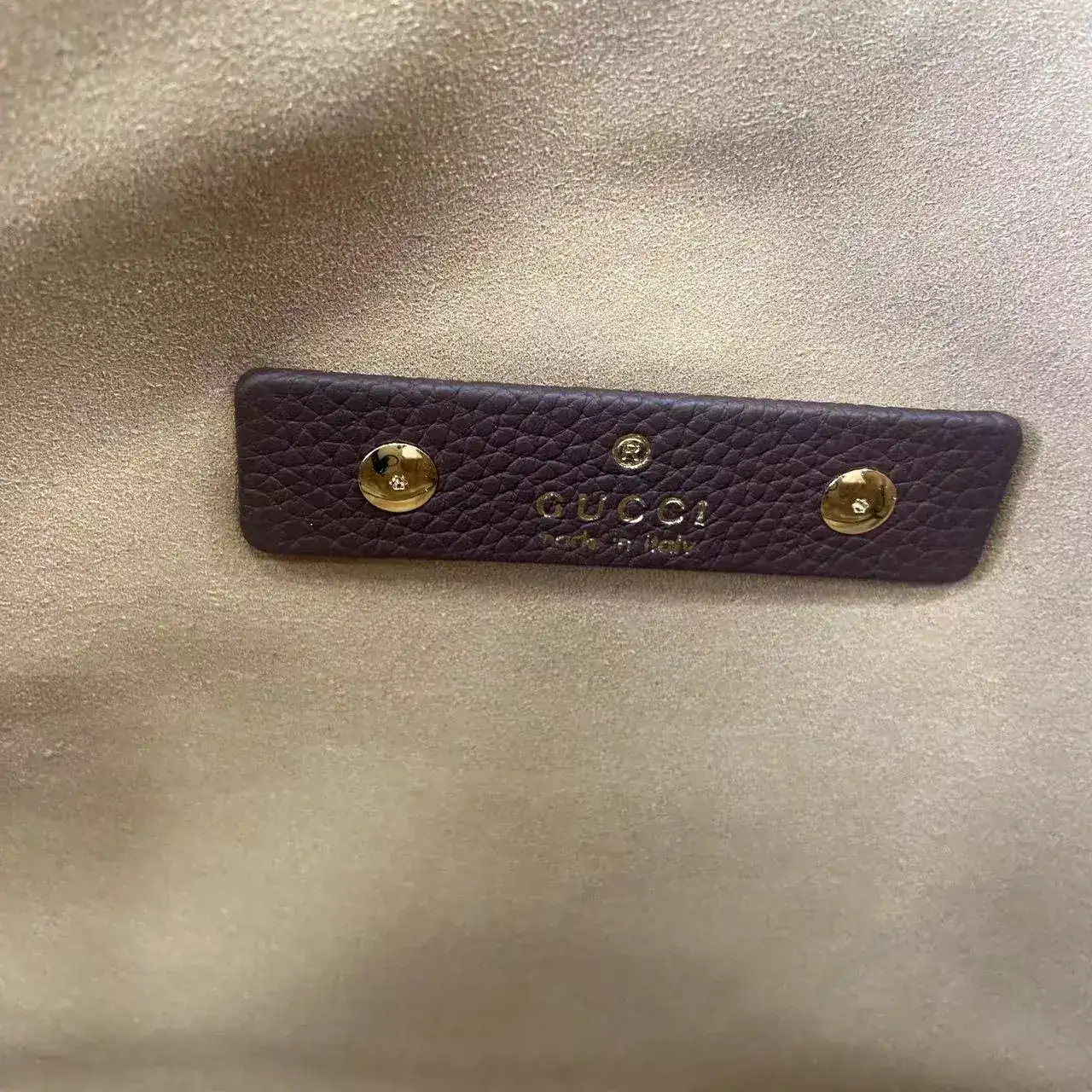 Gucci Brown Grained Leather Shoulder Bag product photo from LabelPicks
