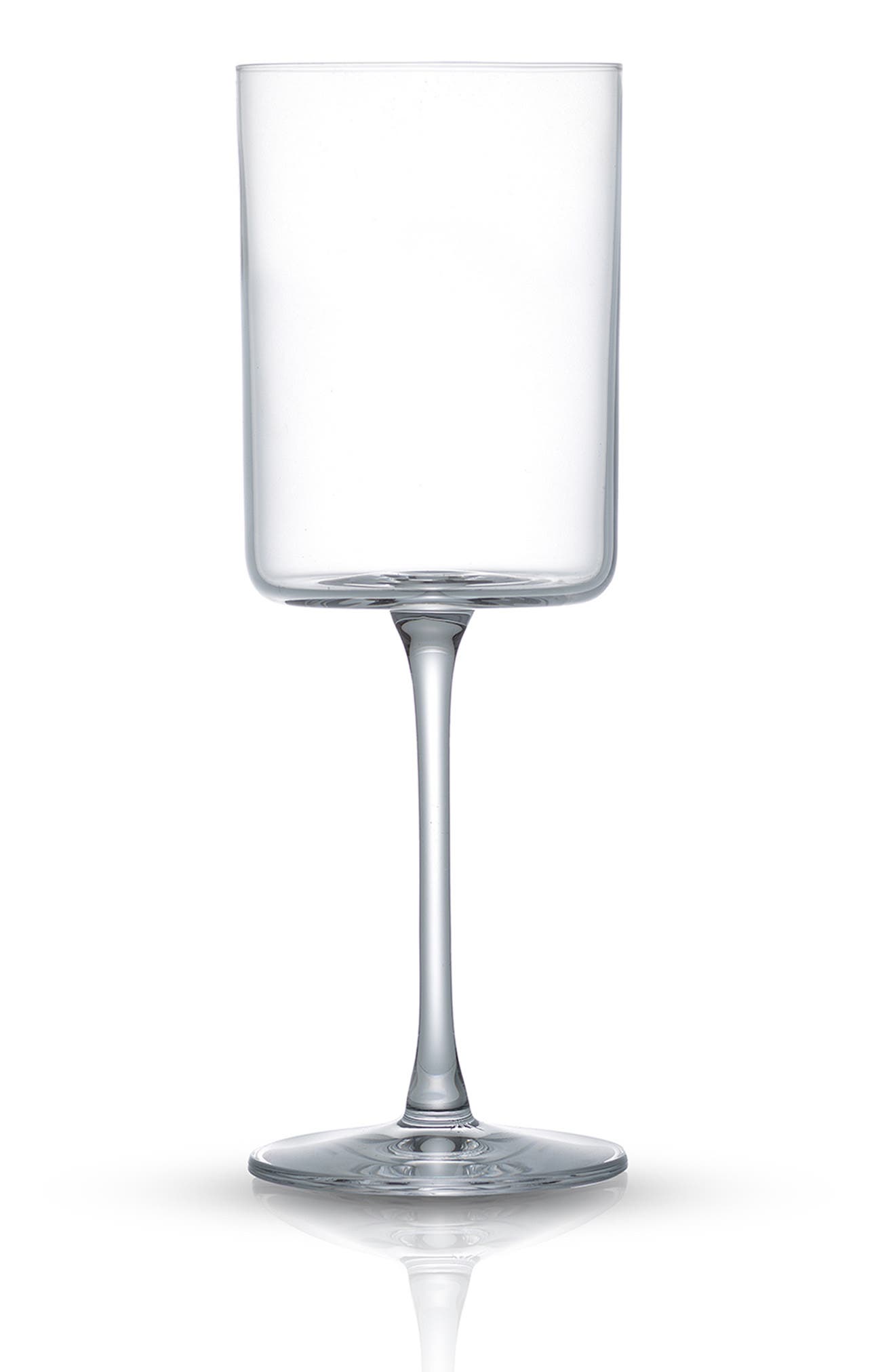 JoyJolt Claire Crystal Cylinder White Wine Glass - Set of 4