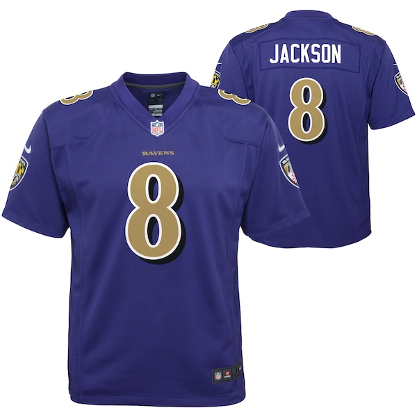 Lamar Jackson Baltimore Ravens Nike Youth Game Jersey - Purple