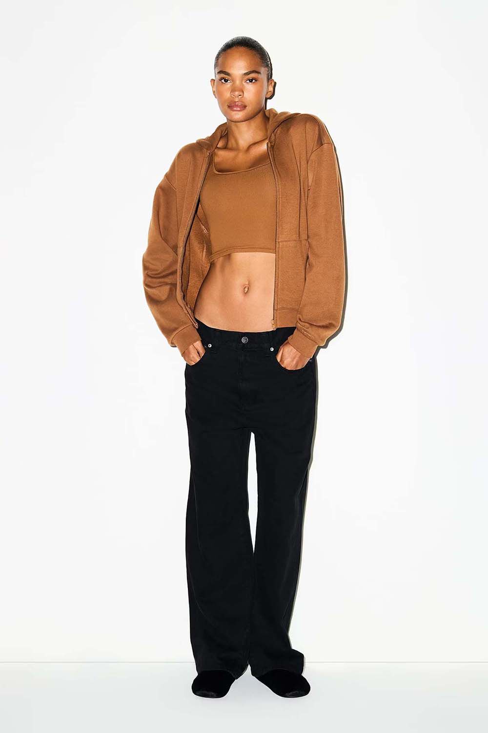 SKIMS CLASSIC ZIP UP HOODIE