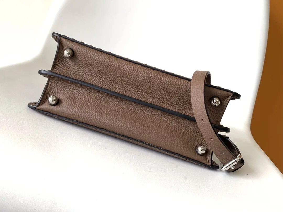 Fendi Peekaboo Brown Calfskin Top Handle Bag product photo from LabelPicks