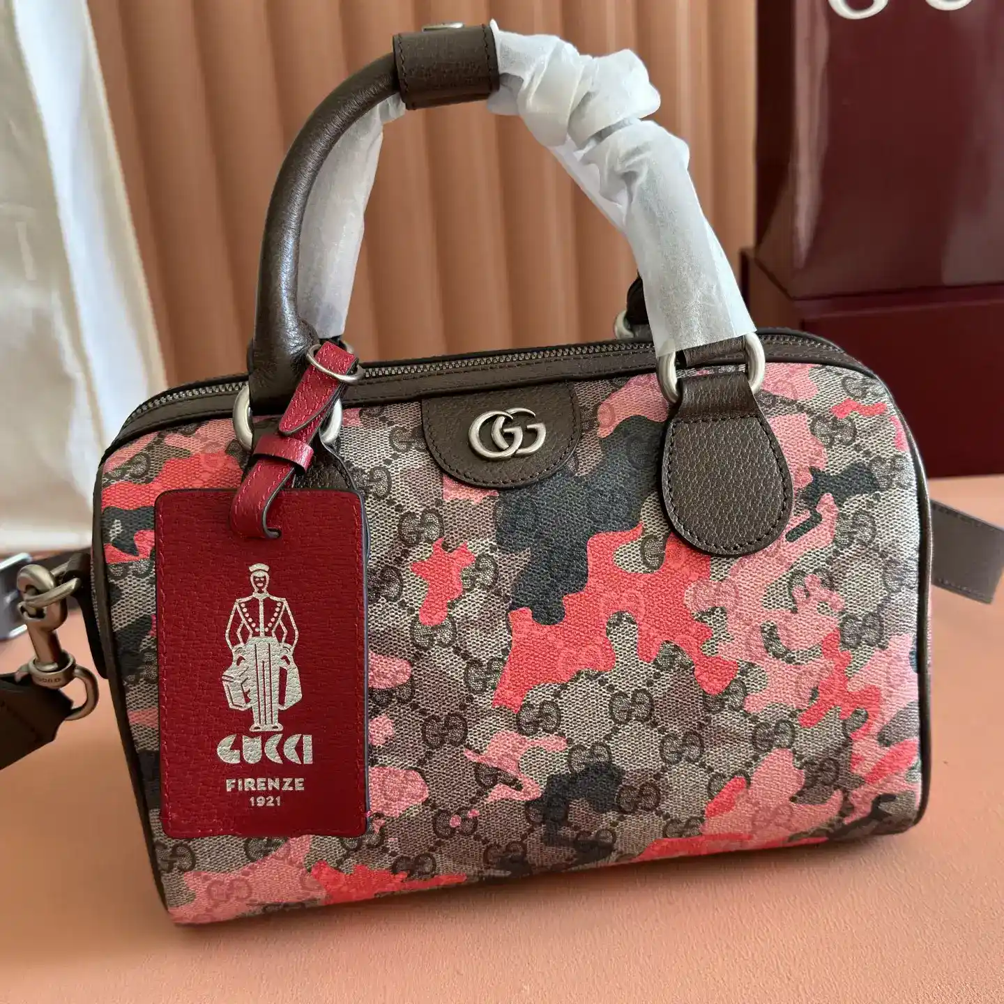 Gucci Pink GG Supreme Canvas Top Handle Bag product photo from LabelPicks