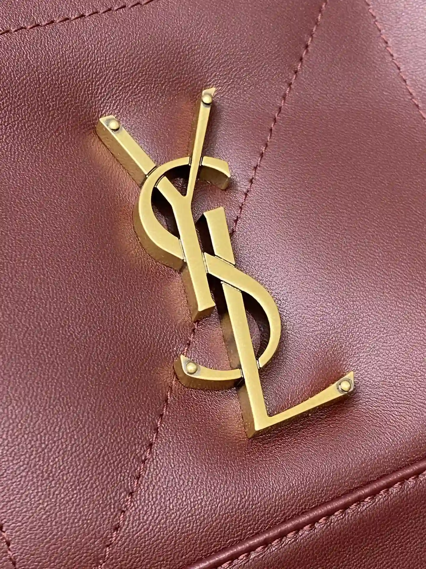 Saint Laurent Burgundy Jamie Lambskin Bucket Bag product photo from LabelPicks