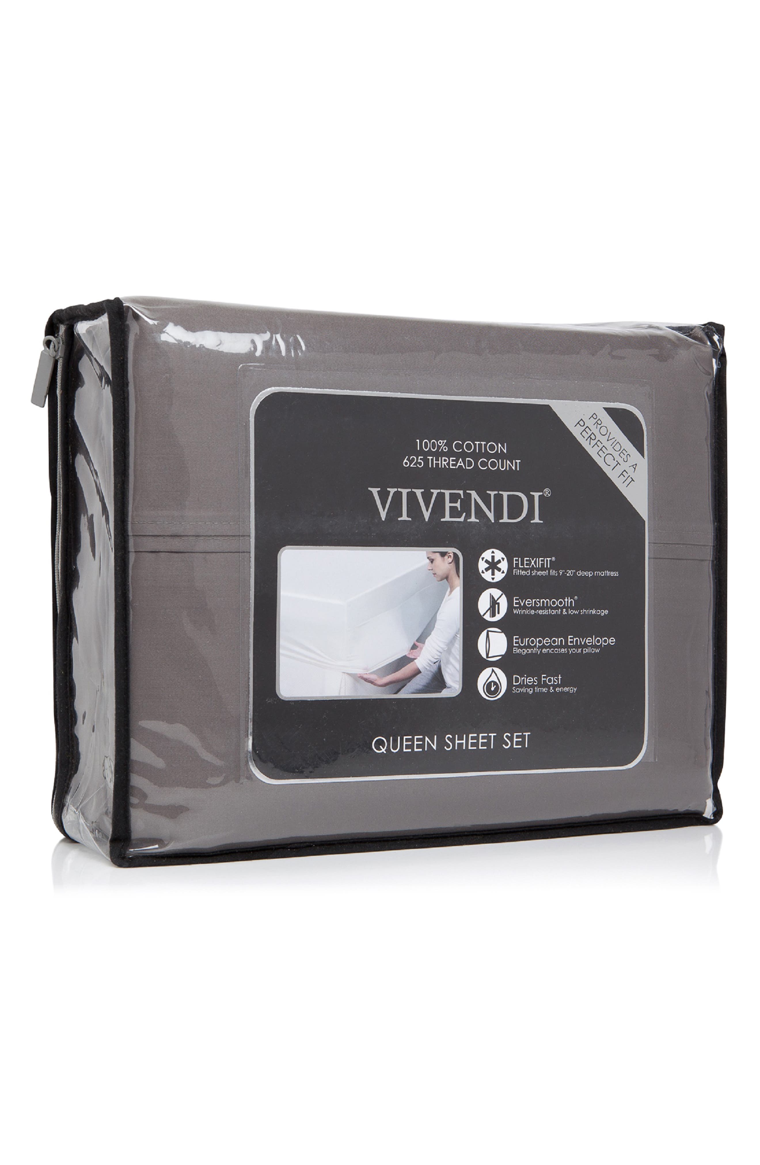 BEDHOG 4-Piece 625 Thread Count Cotton Sheet Set