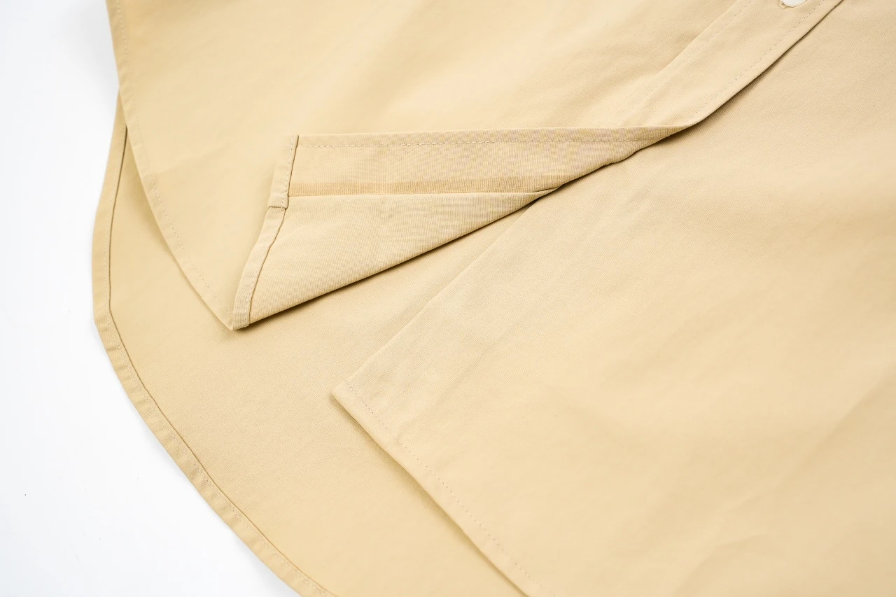 Miu Miu Khaki Bow Poplin Long Sleeve Shirt product photo from LabelPicks