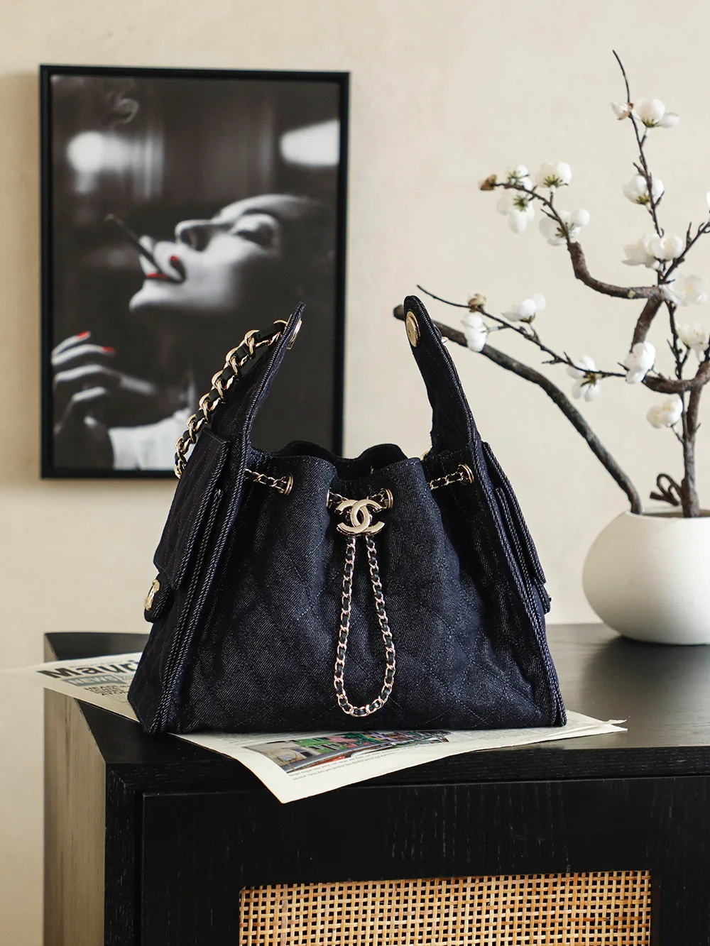 Chanel Gold Denim Hobo Bag product photo from LabelPicks