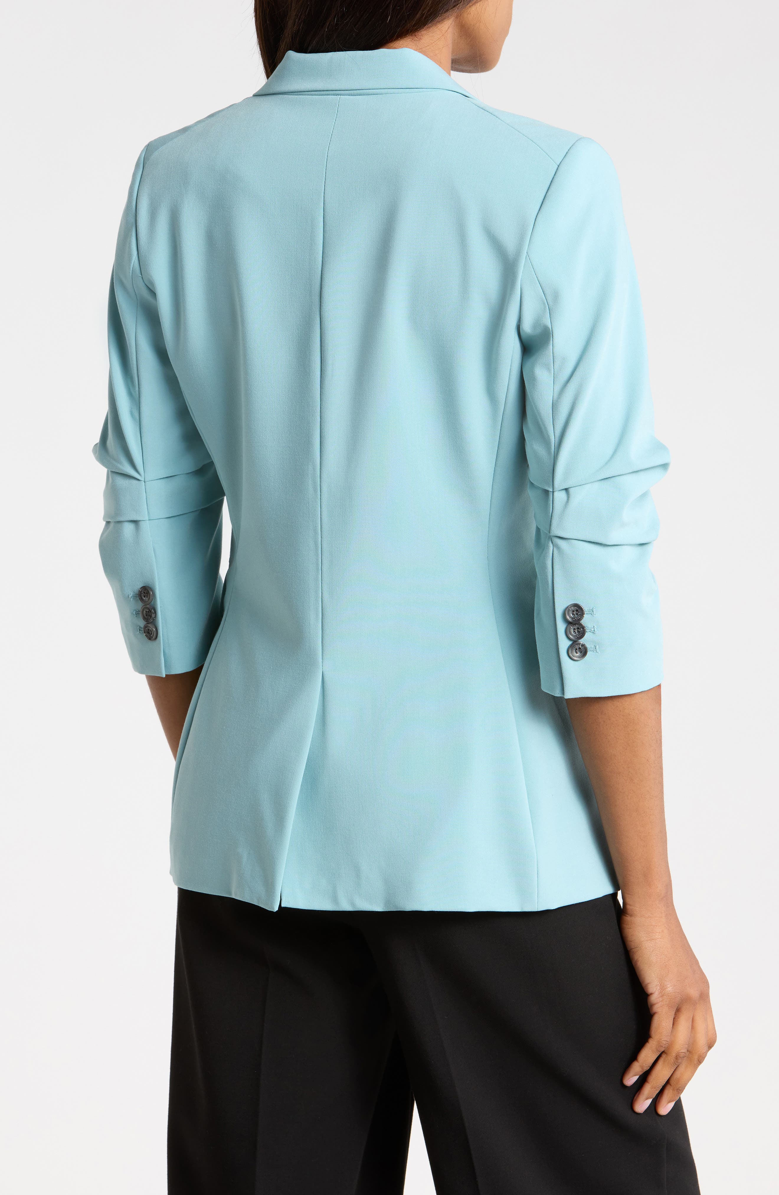 DKNY Ruched Sleeve Blazer