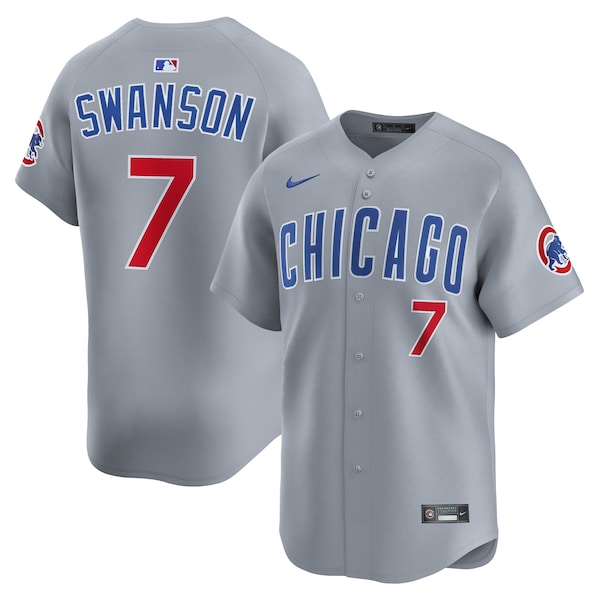 Dansby Swanson Chicago Cubs Nike Road Limited Player Jersey - Gray