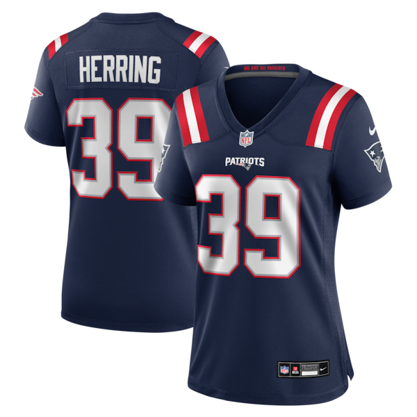 Tyron Herring New England Patriots Nike Women's Team Game Jersey -  Navy