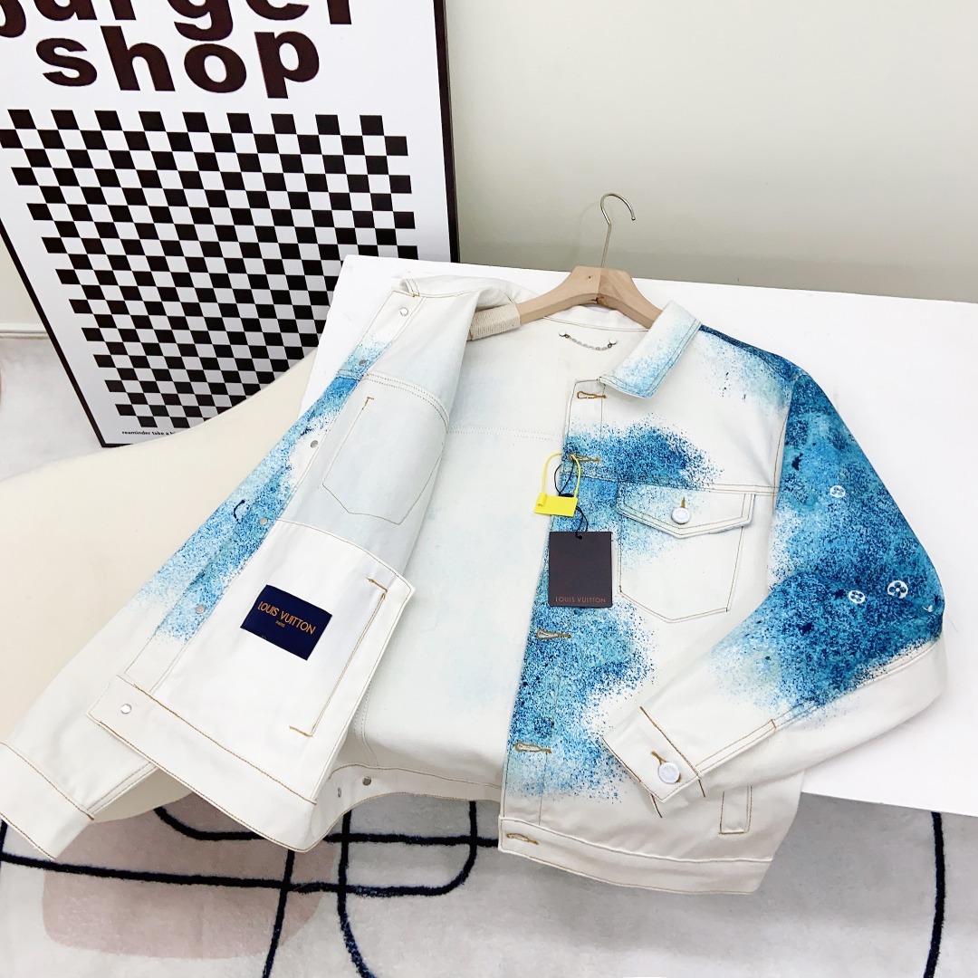 New ink-painted denim jacket