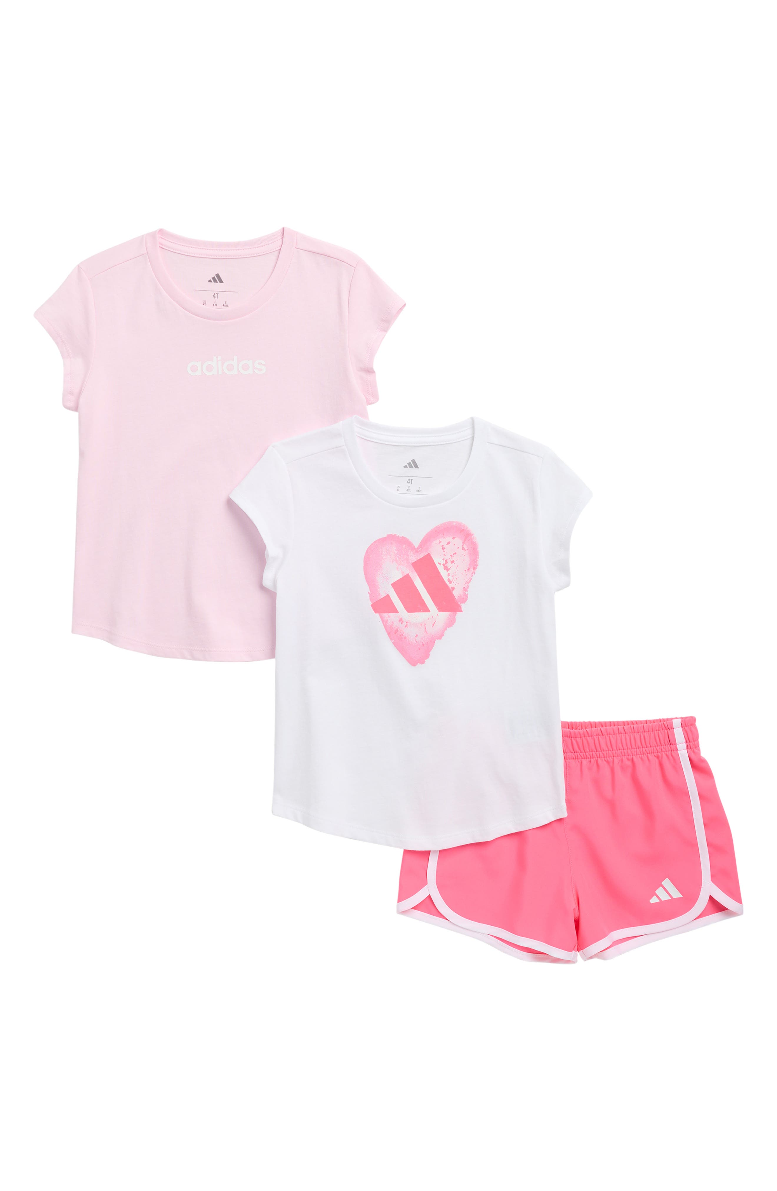 adidas Kids 3-Piece Graphic T-Shirts & Shorts Set