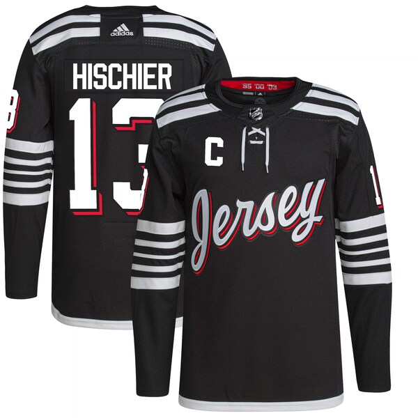Nico Hischier New Jersey Devils adidas Alternate Primegreen Authentic Player Jersey - Black