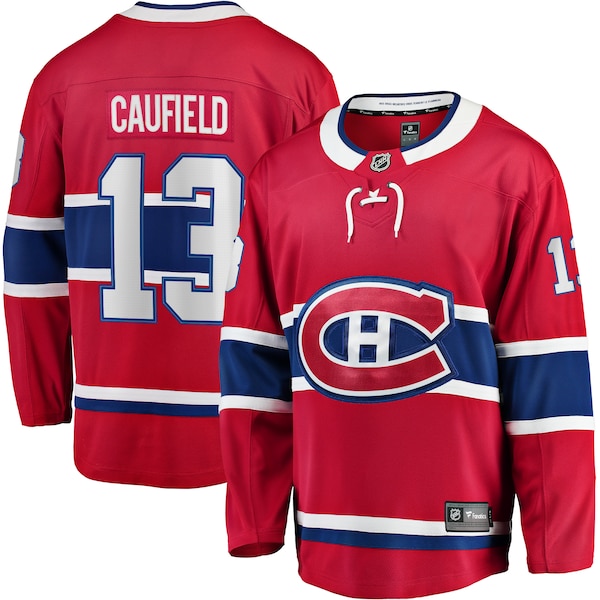 Cole Caufield Montreal Canadiens  Home Premier Breakaway Player Jersey - Red
