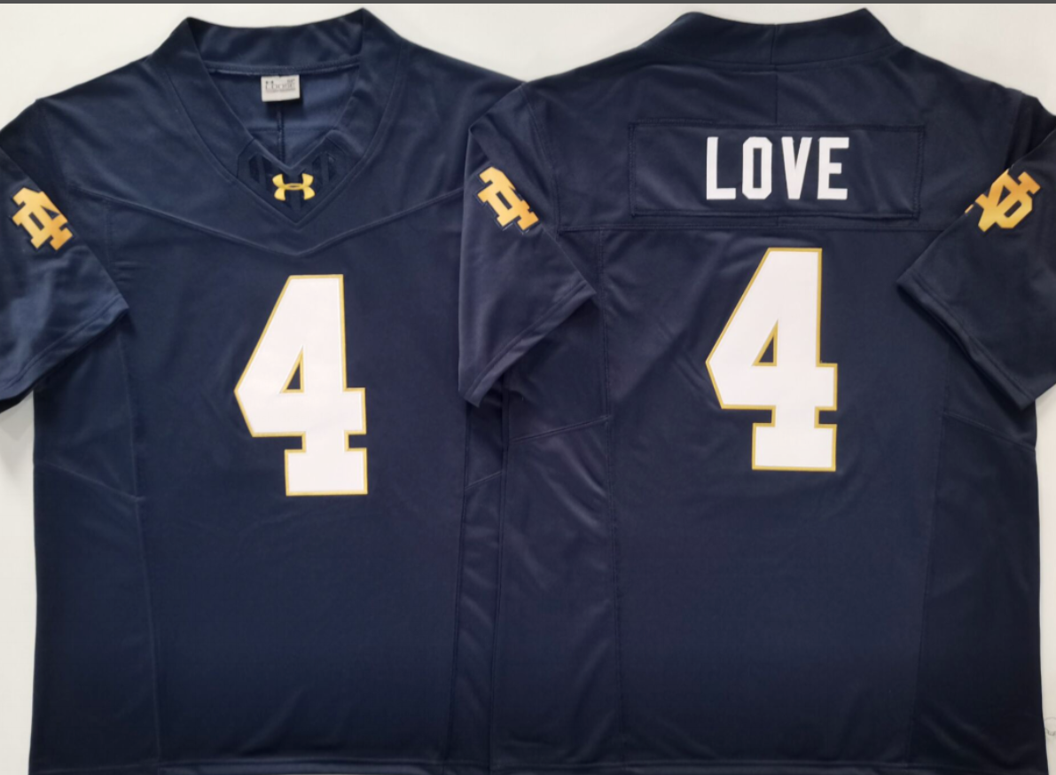 Jeremiyah Love NCAA Notre Dame Fighting Irish Nike Vapor Limited Jersey