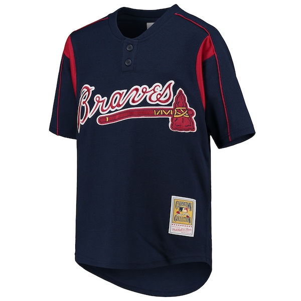 Chipper Jones Atlanta Braves Youth Cooperstown Collection Mesh Batting Practice Jersey - Navy