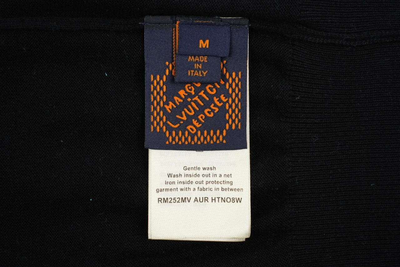 Louis Vuitton Black Green Gradient Monogram Letter Jacquard Polo Shirt product photo from LabelPicks