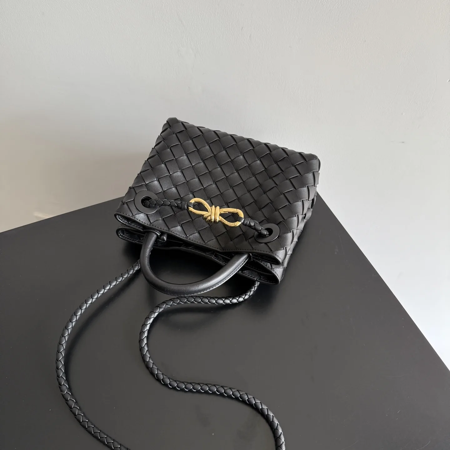 Bottega Veneta Andiamo Intrecciato Woven Leather Top Handle Bag product photo from LabelPicks