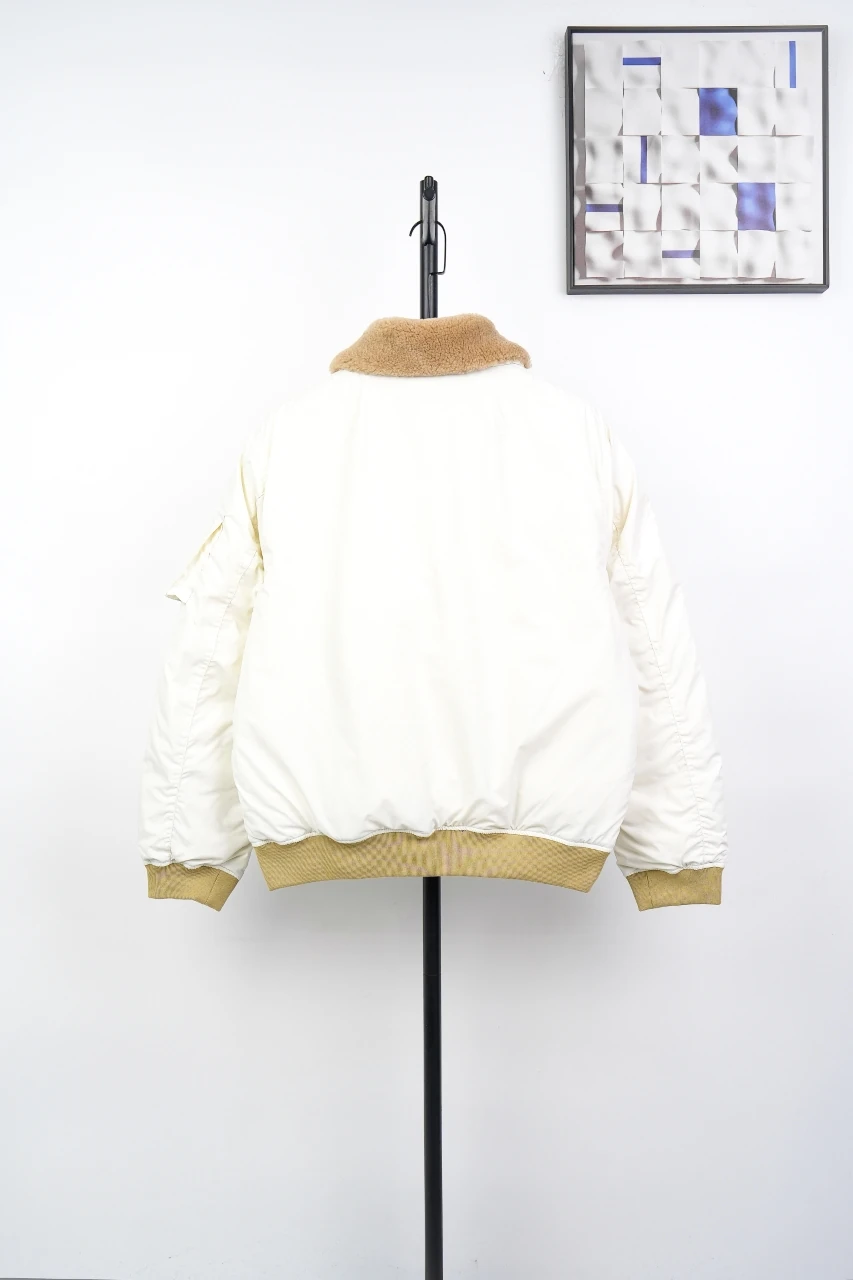 Ralph Lauren Off White Sherpa Collar Pony Embroidered Down Jacket product photo from LabelPicks