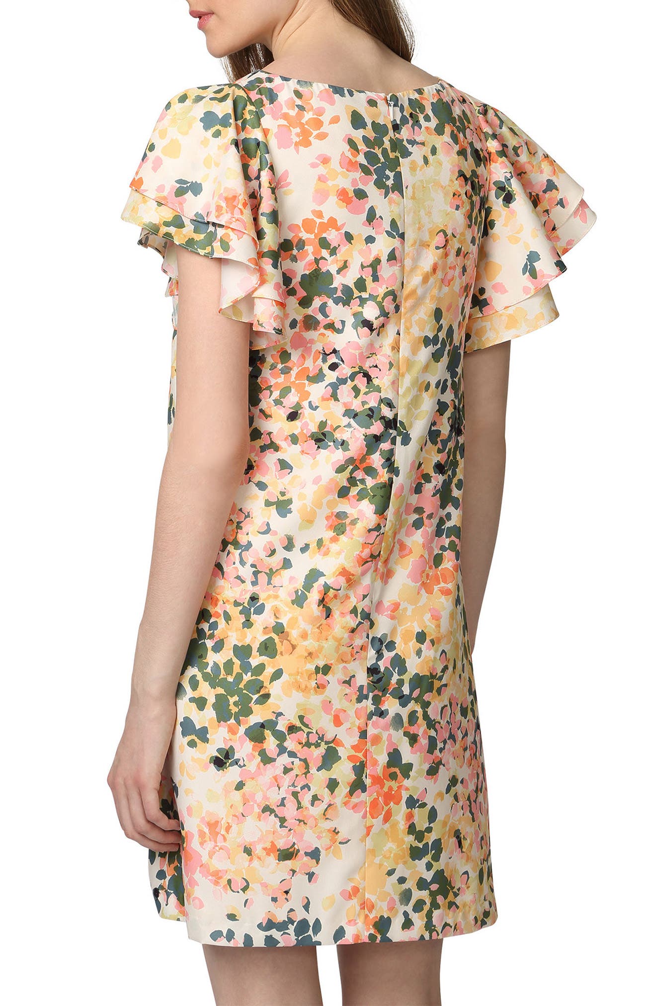 Donna Morgan Flutter Sleeve Shift Dress