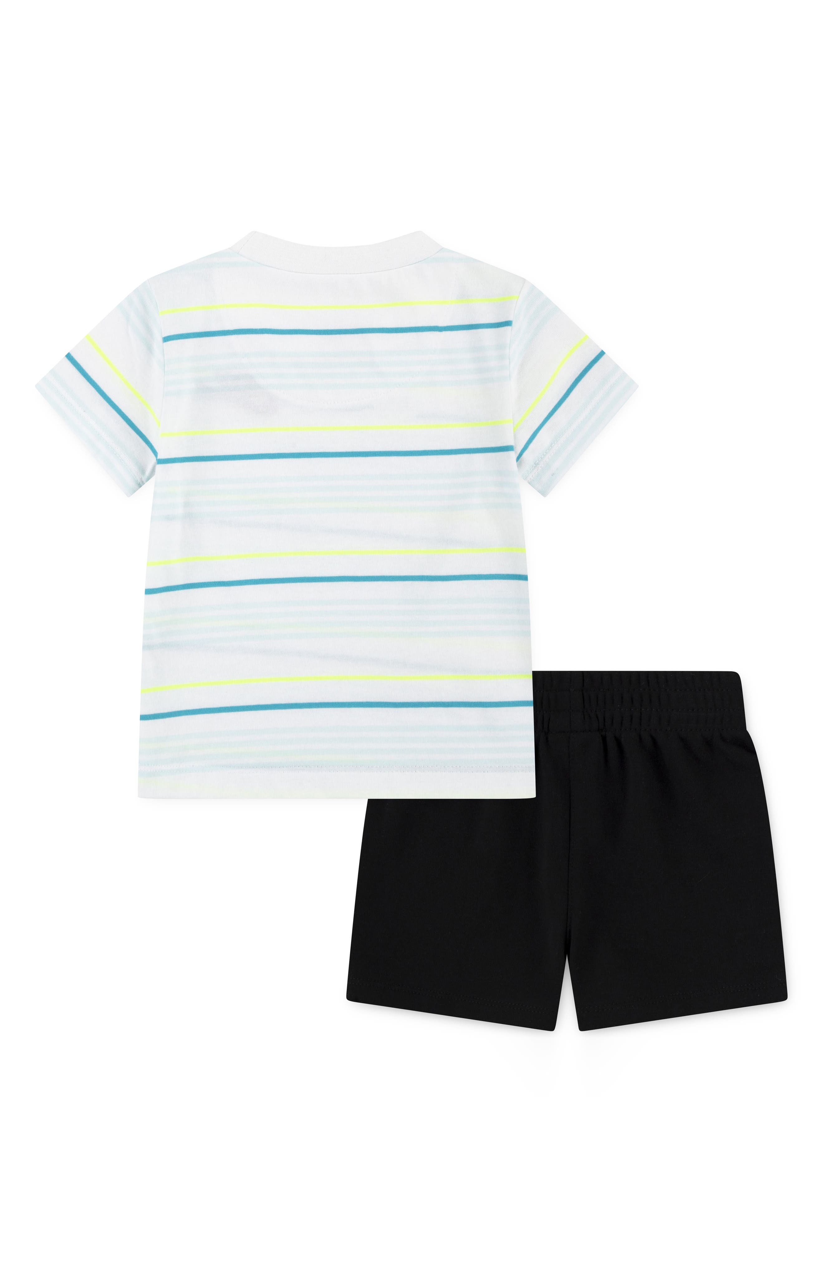 Nike Stripe T-Shirt & French Terry Shorts Set
