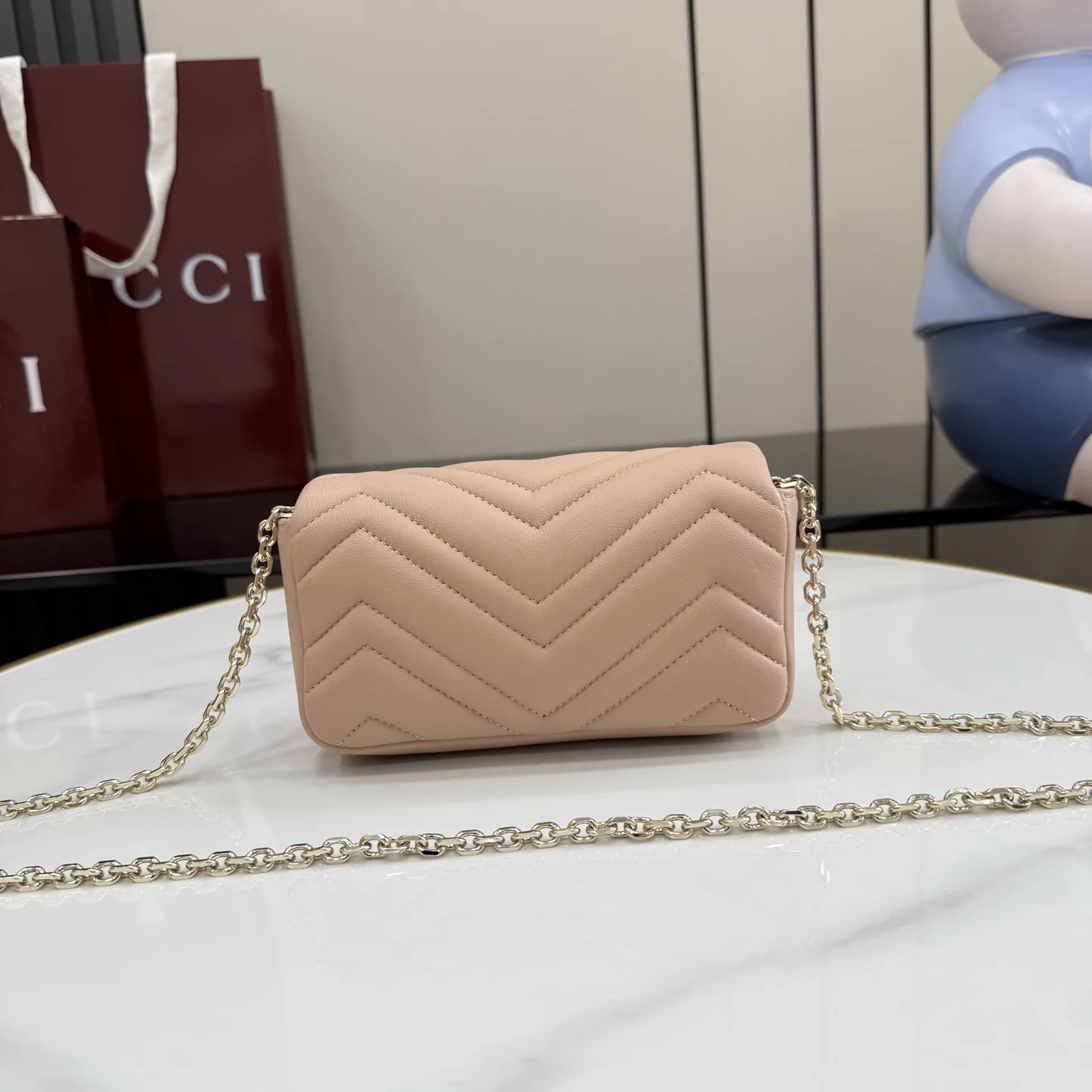 Gucci Pink Marmont GG Supreme Canvas Crossbody Bag product photo from LabelPicks