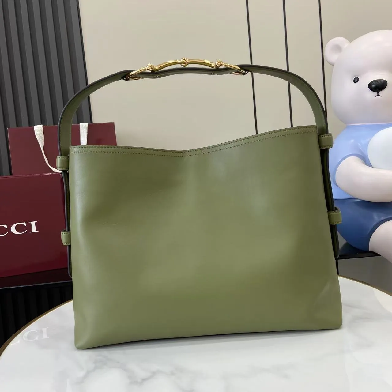 Gucci Green Smooth Leather Tote Bag product photo from LabelPicks