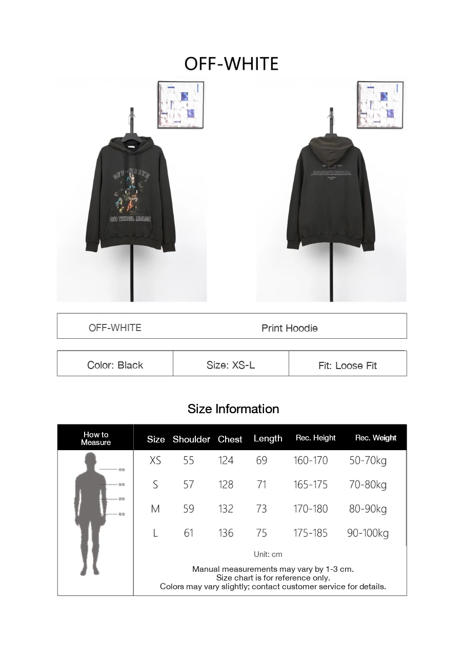 Off-White Black Front Madonna Painting Hoodie product photo from LabelPicks
