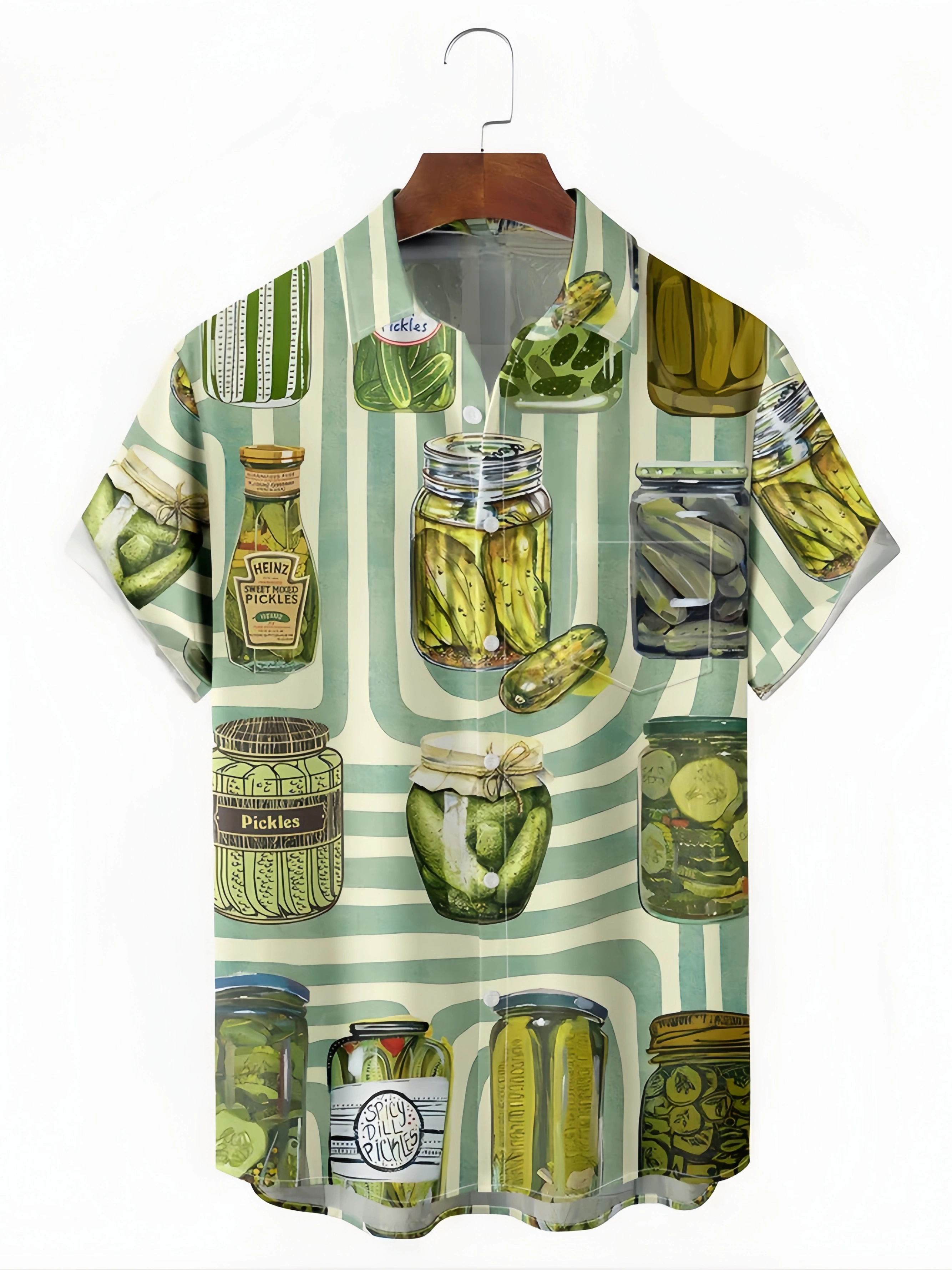 Pickle Jars Chest Pocket Short Sleeve Casual Shirt