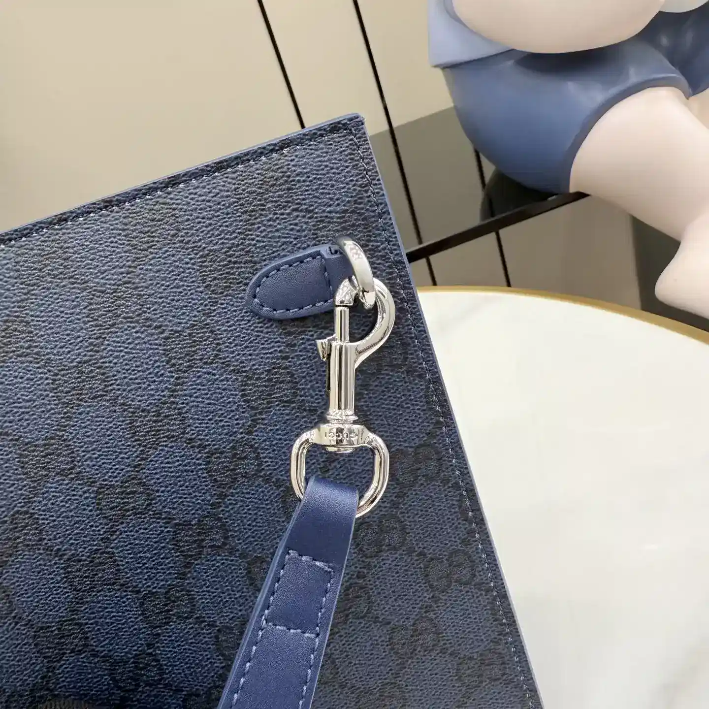 Gucci Navy GG Supreme Canvas Clutch product photo from LabelPicks