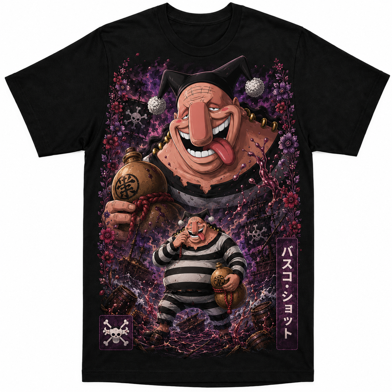 Remera Anime Vasco Shot One Piece Manga Corta