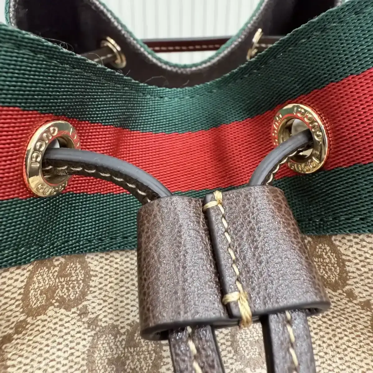 Gucci Brown Generation Canvas and Leather Bucket Bag product photo from LabelPicks