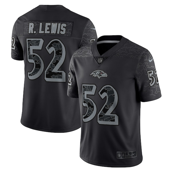 Men's Nike Ray Lewis Black Baltimore Ravens Retired Player RFLCTV Limited Jersey