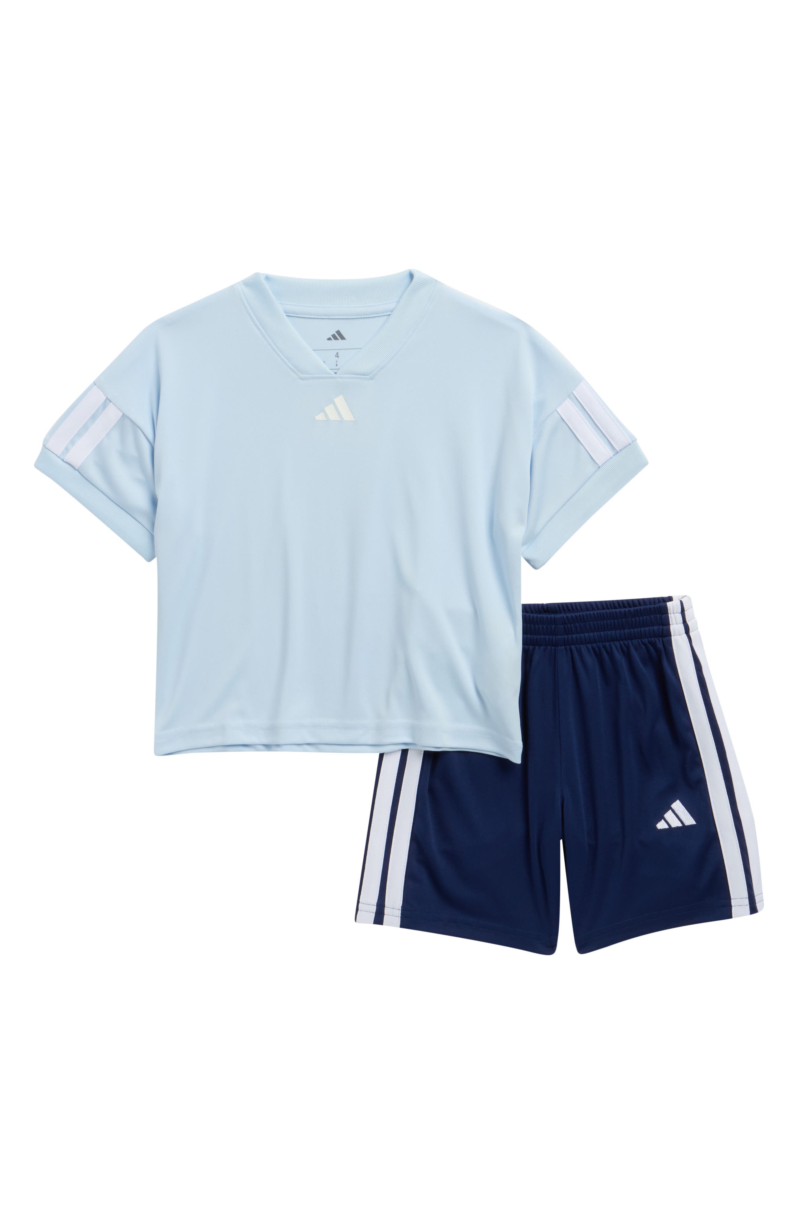 adidas Kids' Logo Graphic Jersey T-Shirt & Shorts Set