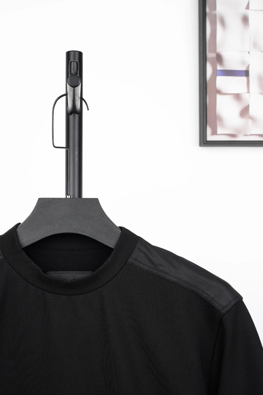 Prada Black Crewneck Sweatshirt with Utility Sleeve Pocket product photo from LabelPicks