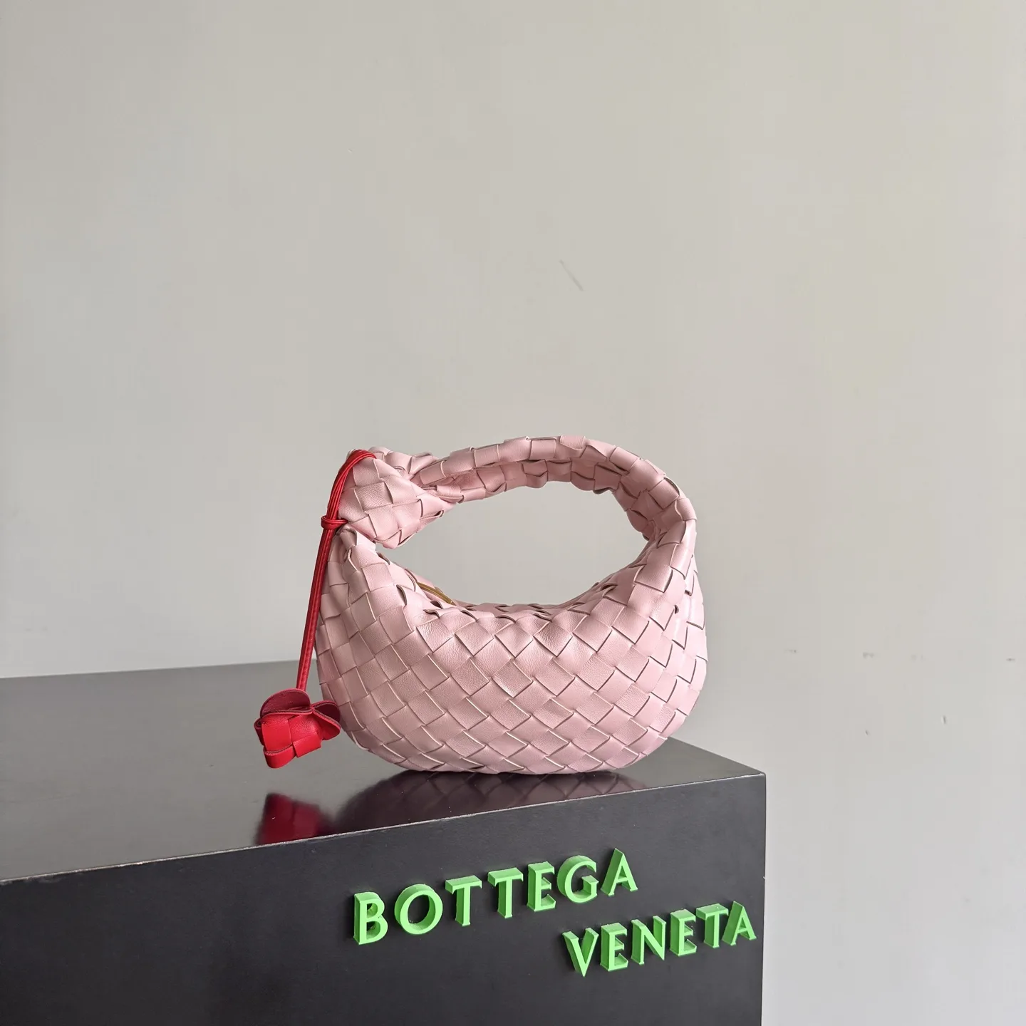 Bottega Veneta Jodie Pink Intrecciato Woven Leather Hobo Bag product photo from LabelPicks