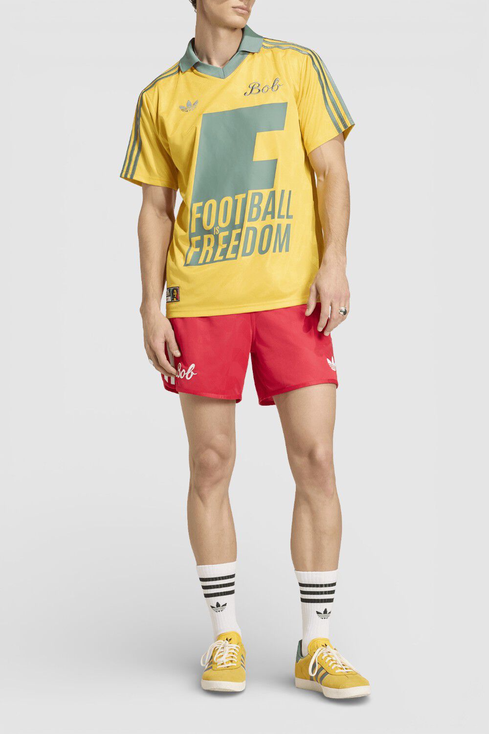 ADIDAS ORIGINALS מכנסי ג'וגר קצרים בוב מארלי X אדידס