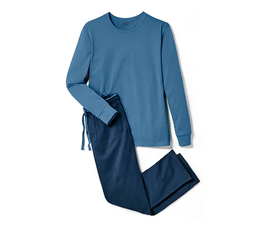 Jersey-Pyjama, blau