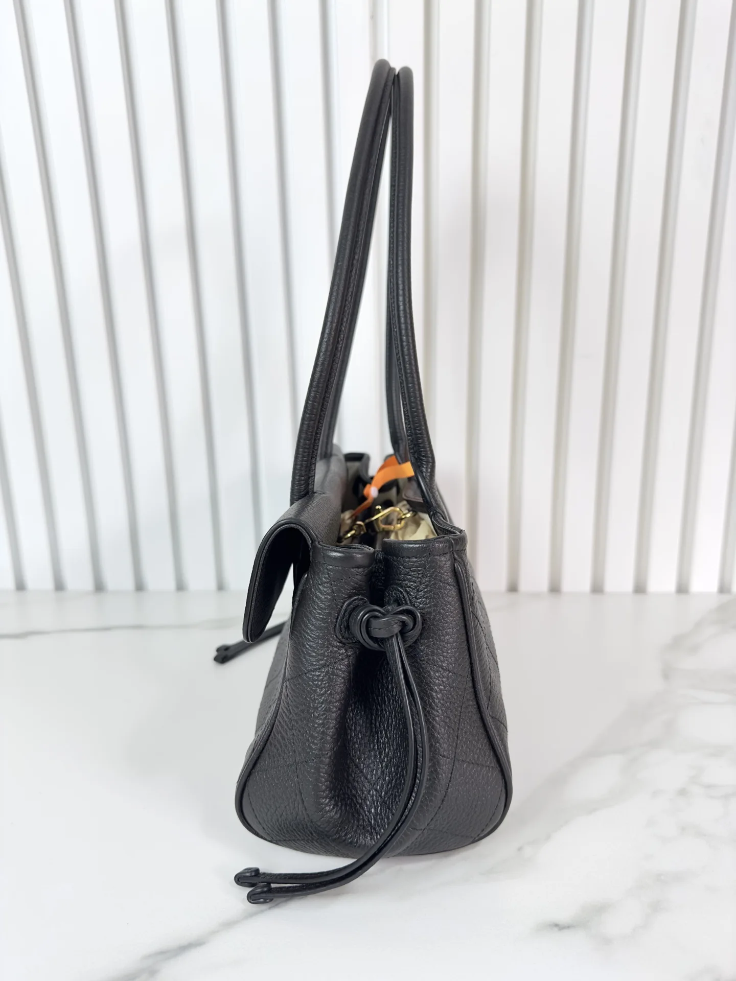 Chanel Black Grained Leather Top Handle Bag product photo from LabelPicks