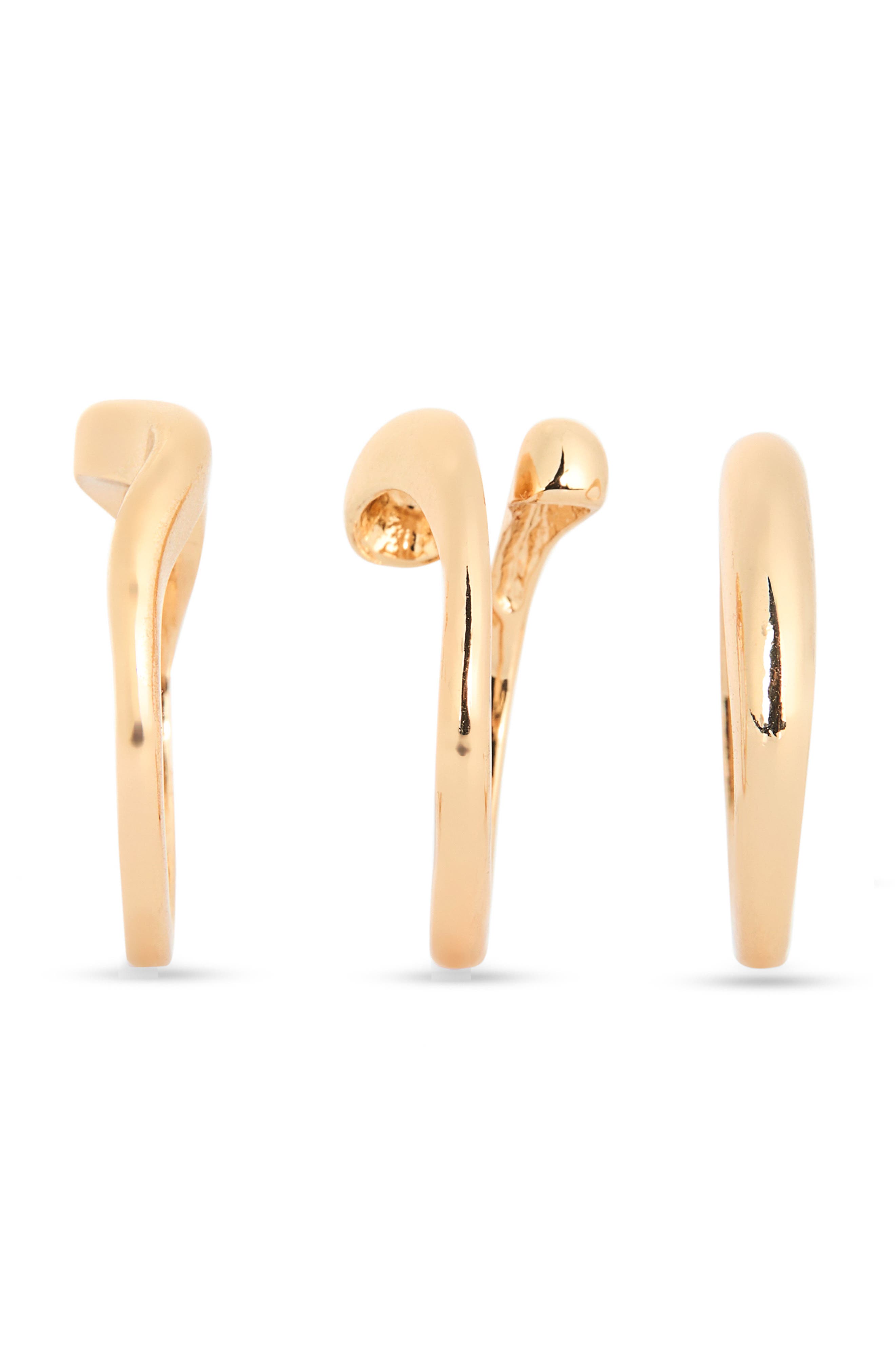 Leith Set of 3 Assorted Teardrop Rings