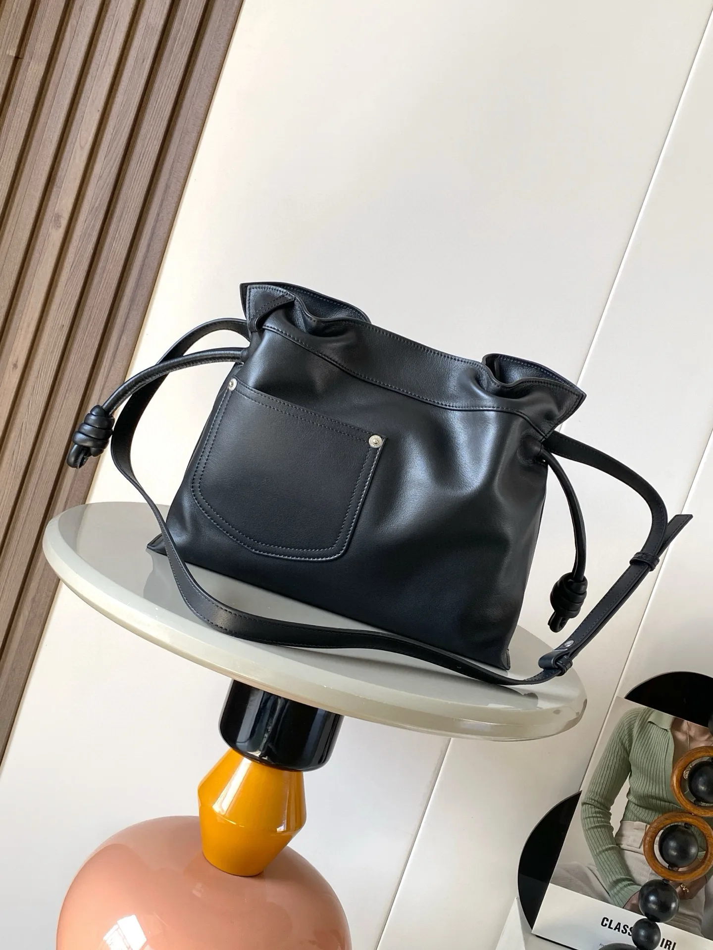 Loewe Flamenco Black Calfskin Bucket Bag product photo from LabelPicks