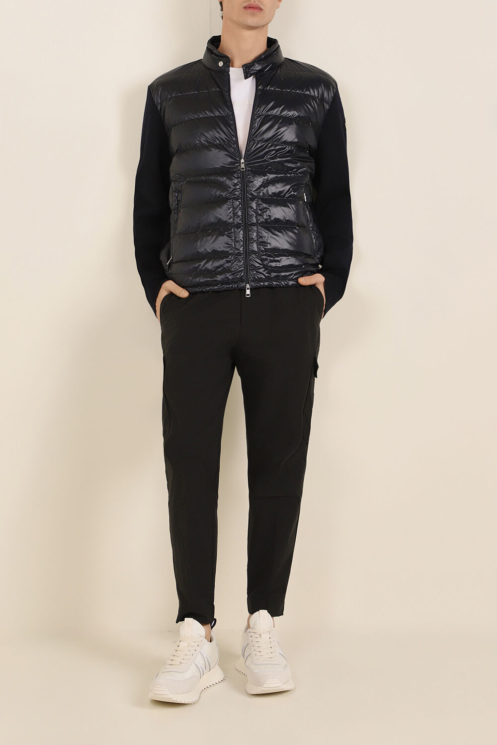 MONCLER קרדיגן בשילוב פוך קל